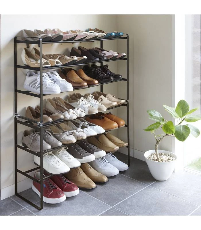 Yamazaki Etagère à Chaussures Noire Extensible 9 Yamazaki Etagère à Chaussures Noire Extensible – Image 7
