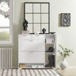 Meuble à Chaussures FSR104-W -Meilleur Meubles Magasin 5658ec7b344a44528bd38f5da589ff58