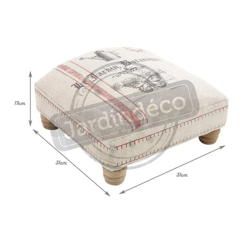 Repose-pieds En Tissu Jardin Botanique 4 Repose-pieds En Tissu Jardin Botanique – Image 2