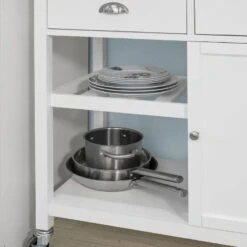 Desserte De Cuisine à Roulettes FKW62-WN -Meilleur Meubles Magasin 6418bc016d3d458e914223af5bd7f918