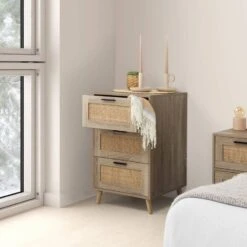 Chiffonnier Nuit Dalia 3 Tiroirs Chêne -Meilleur Meubles Magasin 6ae56d0313214fda803bffa38e366eb9