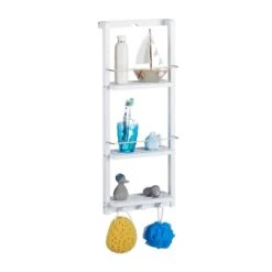 Étagère Douche Suspendue Bambou Blanc -Meilleur Meubles Magasin 6ecdade1330149218edd6f85e0fb8784