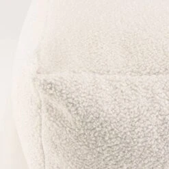 Pouf Carré 53x53cm Tissu Bouclette Blanc -Meilleur Meubles Magasin 6ffea360f77e44d5962864b5a54d97db