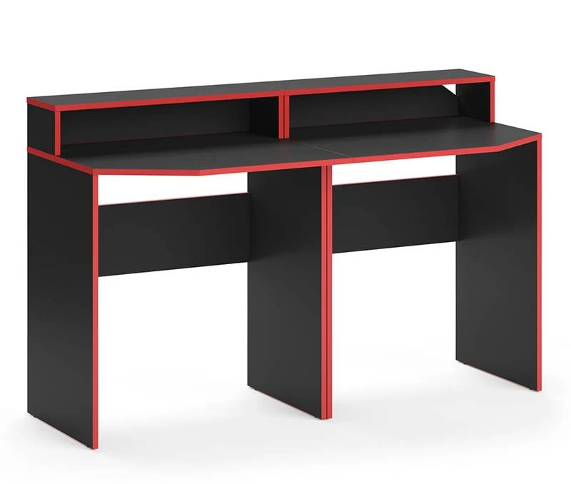 Bureau Ordinateur Kron Noir/rouge Set 4 3 Bureau Ordinateur Kron Noir/rouge Set 4