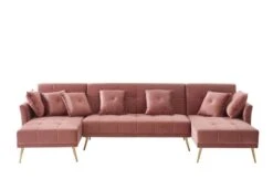 Canapé Panoramique Convertible AROMA -Meilleur Meubles Magasin 76d7b5b47b824baaad405337c55a1613