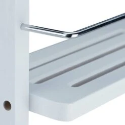 Étagère Douche Suspendue Bambou Blanc -Meilleur Meubles Magasin 80889bb03550494ab4c363fef7fd6d52