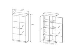 Armoire Vitrine ELEN NISKA LED -Meilleur Meubles Magasin 8129019493754e6d82cd93279deb7ebd