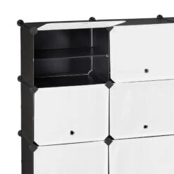 Étagère à Chaussures Noir Et Blanc -Meilleur Meubles Magasin 837b4b32fe214b46a862ea9536656b31