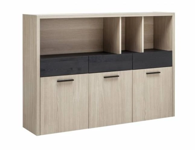 Meuble Bibliothèque Effet Chêne Et Noir 3 Meuble Bibliothèque Effet Chêne Et Noir