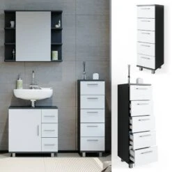 Chiffonnier Ilias Anthracite/blanc -Meilleur Meubles Magasin 8a68e745007d4d28a31d1f8c315e8611