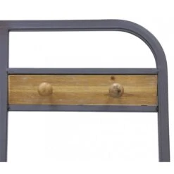 Vestiaire En Pin Et Métal Avec Miroir -Meilleur Meubles Magasin 8cb64766cc9046a187ca74c9520b910e