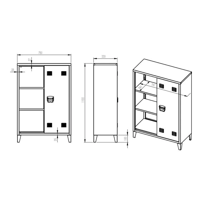 Casier De Bureau Métallique Oripää 9 Casier De Bureau Métallique Oripää – Image 7