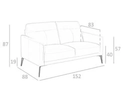 Canapé 2 Places En Cuir Gris Et Cier 17 Canapé 2 Places En Cuir Gris Et Cier -Meilleur Meubles Magasin 8fa7bfd423fa42eba01edfc2b73d0d1c