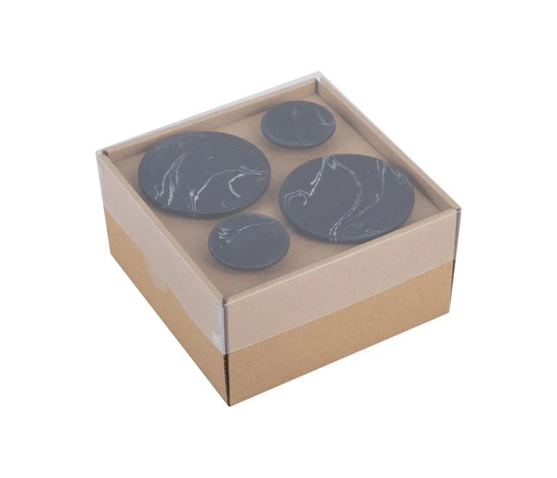 PRESENT TIME Lot De 4 Patères Marbrées 4 PRESENT TIME Lot De 4 Patères Marbrées – Image 2