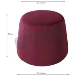 Pouf En Velours Dome -Meilleur Meubles Magasin 93e433b759cd4e89a3670be29a46cc4b
