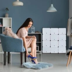 Étagère à Chaussures Noir Et Blanc -Meilleur Meubles Magasin 94ed099b0a16411fa712ea27e1094609