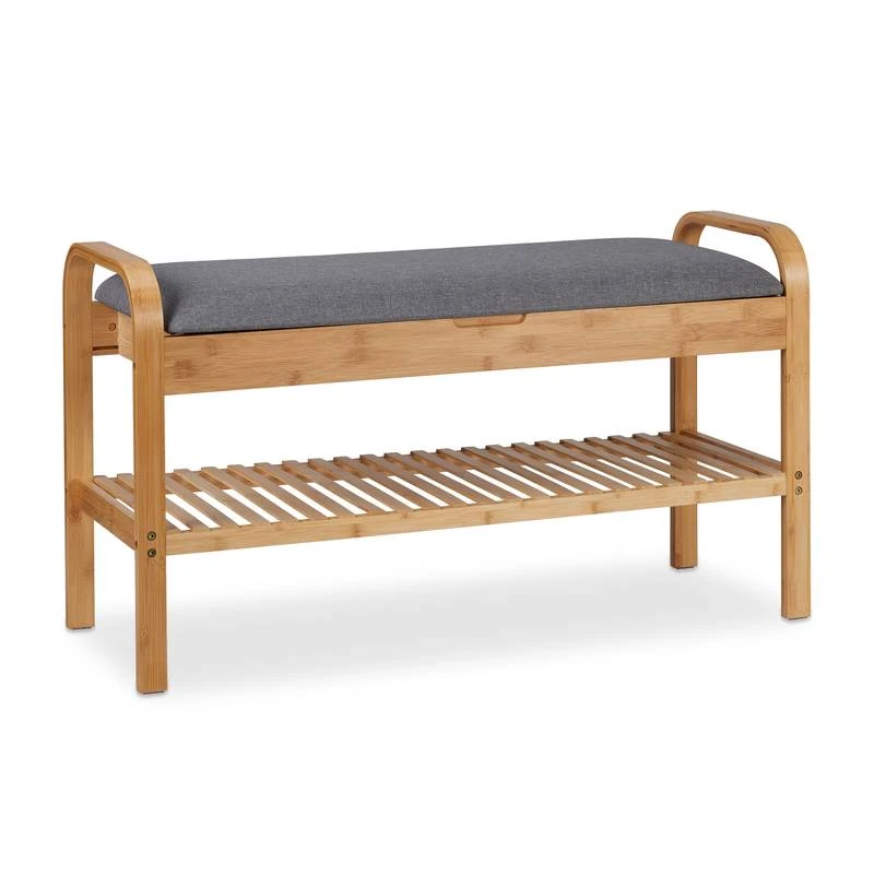 Banquette à Chaussures En Bambou 3 Banquette à Chaussures En Bambou