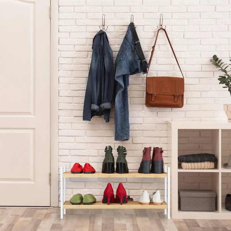 Etagère Chaussures Avec 2 Niveaux 4 Etagère Chaussures Avec 2 Niveaux – Image 2