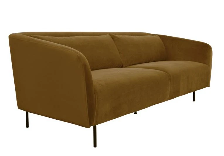 Canapé 3 Places En Velours Bronze 4 Canapé 3 Places En Velours Bronze – Image 2