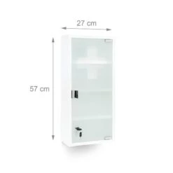 Armoire à Pharmacie Blanche Inox -Meilleur Meubles Magasin a3cd3c3c61264da78c83ecd2e4be1d67