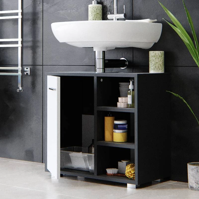Meuble Sous-lavabo Perry Anthracite 5 Meuble Sous-lavabo Perry Anthracite – Image 3