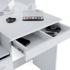 Coiffeuse Meryl Blanc & Tabouret Et LED -Meilleur Meubles Magasin a5afb35ecb1649bb88e6beefb962f807