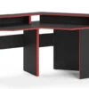 Bureau Ordinateur Kron Noir/rouge Set 5