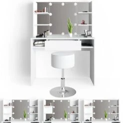 Coiffeuse Daenerys Avec Tabouret & LED -Meilleur Meubles Magasin ab7e0f33f8964947824fc4c8ee4c1093