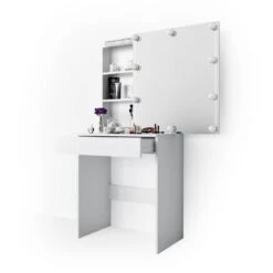 Coiffeuse Melle Blanc Avec LED -Meilleur Meubles Magasin b0e4011161884ce3a0e4972282747718