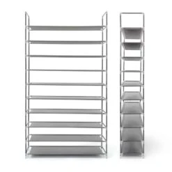 2x Étagères à Chaussures 50 Paires Gris -Meilleur Meubles Magasin b16d3deb920945daa259fdbdd0d6817c