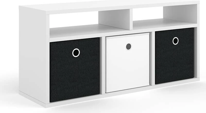 Etagère Hylda Blanc & 3 Boîtes P 3 Etagère Hylda Blanc & 3 Boîtes P