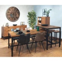 Table Haute L120cm Pin Recyclé Et Métal -Meilleur Meubles Magasin b7606e0fbfb44ff7927a7a7d67a81a05