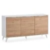Buffet 3 Portes Koln Blanc Et Bois -Meilleur Meubles Magasin b793c7cf47bb45d6a19b0ac1ccbede51