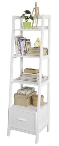 Bibliothèque Étagère Échelle FRG116-K-W