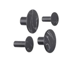 PRESENT TIME Lot De 4 Patères Marbrées