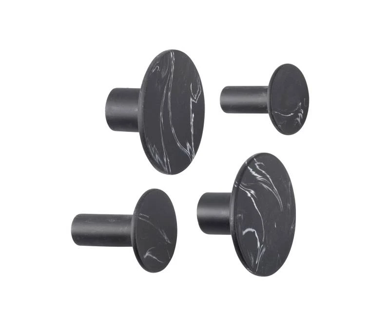 PRESENT TIME Lot De 4 Patères Marbrées 3 PRESENT TIME Lot De 4 Patères Marbrées