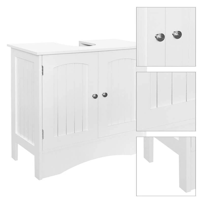 Meuble Sous-vasque 60x30x60cm Blanc 6 Meuble Sous-vasque 60x30x60cm Blanc – Image 4