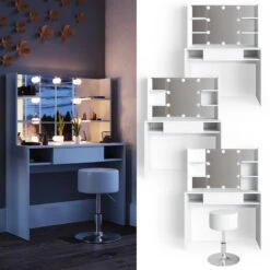 Coiffeuse Daenerys Avec Tabouret & LED -Meilleur Meubles Magasin bf4878817980486aa2ad89dfb622b874