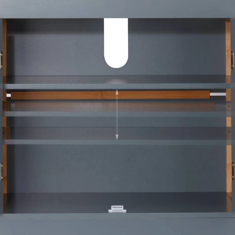 Placard Dessous De Lavabo Bambou Gris 9 Placard Dessous De Lavabo Bambou Gris – Image 7