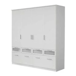 Armoire à Portes Battantes Bochum -Meilleur Meubles Magasin bochum drehtuerenschrank kombischrank alpinweiss absetzungen milchglas 1262576