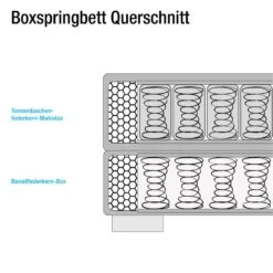 Lit Boxspring Nilan -Meilleur Meubles Magasin boxspringbett nilan webstoff 100 x 200cm h2 bis 80 kg tonnentaschenfederkernmatratze ecru 733946