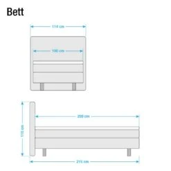Lit Boxspring Nilan -Meilleur Meubles Magasin boxspringbett nilan webstoff 100 x 200cm h2 bis 80 kg tonnentaschenfederkernmatratze limettengruen 733318