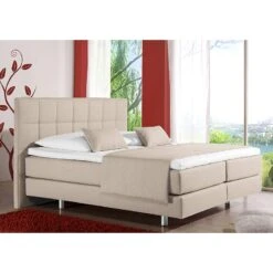 Lit Boxspring Tevin -Meilleur Meubles Magasin boxspringbett tevin webstoff 100 x 200cm h2 bis 80 kg bonellfederkernmatratze beige 714706