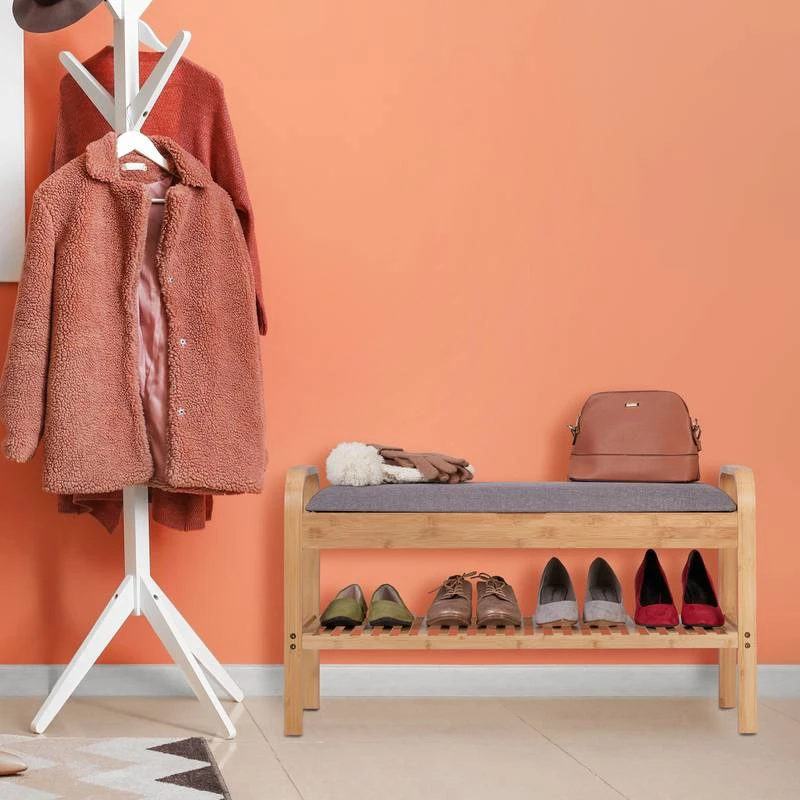 Banquette à Chaussures En Bambou 4 Banquette à Chaussures En Bambou – Image 2