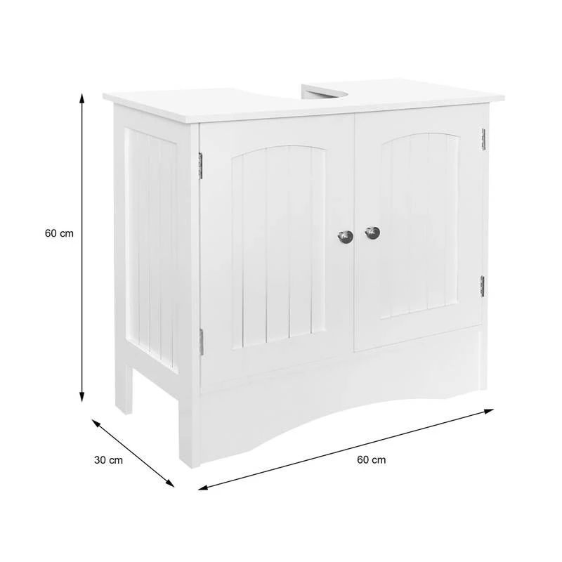 Meuble Sous-vasque 60x30x60cm Blanc 8 Meuble Sous-vasque 60x30x60cm Blanc – Image 6