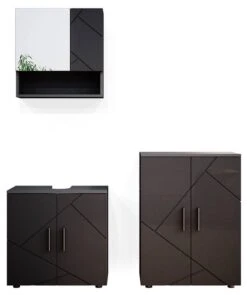 Salle De Bain Irma Anthracite (3 élém.)