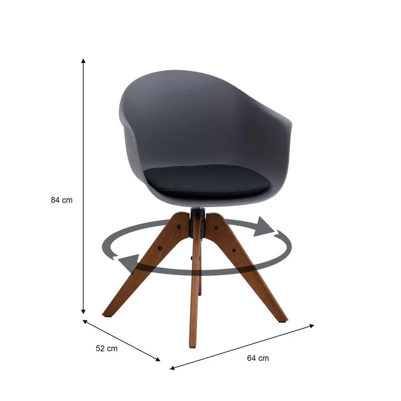 Fauteuil Pivotant DAVINA (Lot De 2) 18 Fauteuil Pivotant DAVINA (Lot De 2) – Image 16