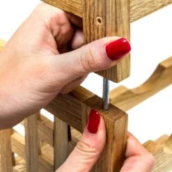 Étagère à Vins 25 Bouteilles Noyer -Meilleur Meubles Magasin c4e9beb013b94a14b44eaf29443c4f17