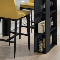Table à Manger Noel 120x106cm Noir -Meilleur Meubles Magasin c618a768060842218ab9c048b17f5585
