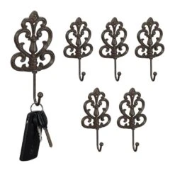 Crochet Portemanteau En Fonte Lot De 6